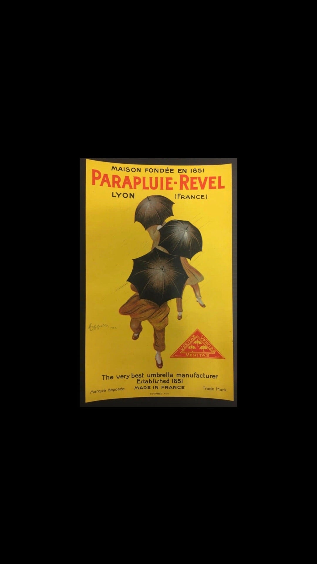 Leonetto Cappiello - PARAPLUIE REVEL 1922