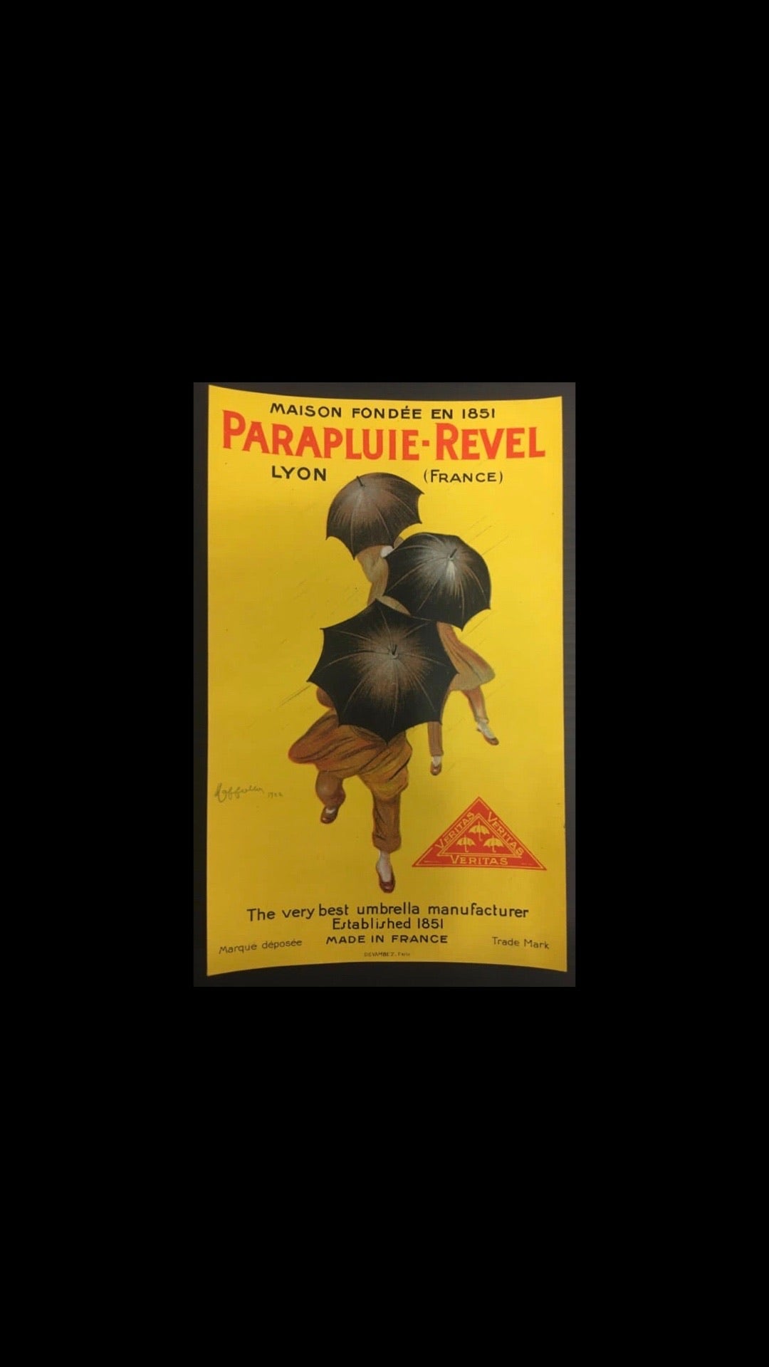 Leonetto Cappiello - PARAPLUIE REVEL 1922